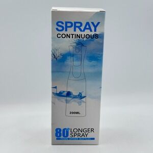 Continuous Spray Bottle 200ml Fine Mist Airless Leak‎ Proof for Hair Skin Plants